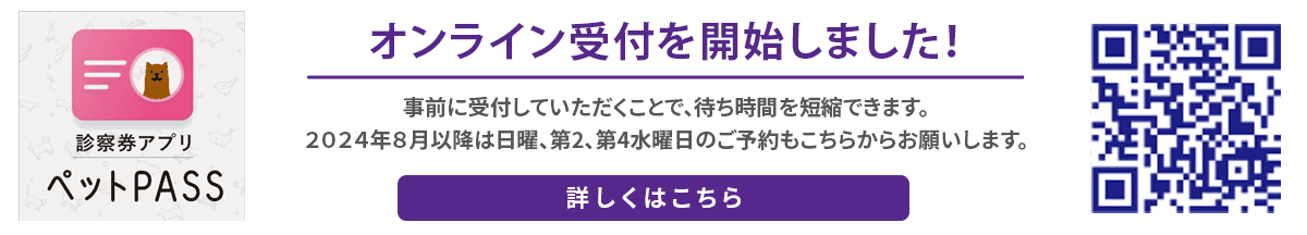 オンライン受付を開始しました！